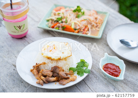 deep fried pork with rice and egg deep fried pork with rice and egg 62157759