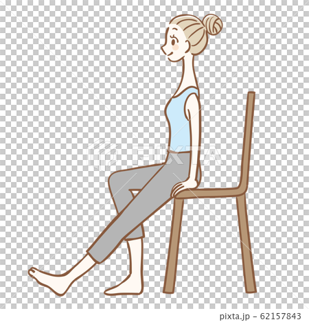 Stretching that can be done sitting on a chair 62157843
