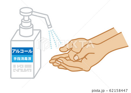 アルコール消毒　手指 62158447