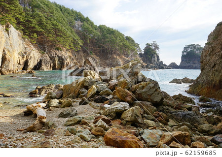 三陸ジオパーク冬の弁天崎 62159685