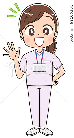 看護師 白衣 女 イラスト ナース マンガ 医療 かわいいのイラスト素材