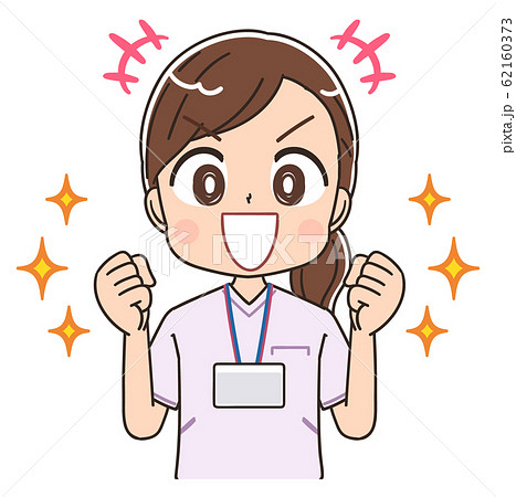 看護師 白衣 女 イラスト ナース マンガ 医療 かわいいのイラスト素材