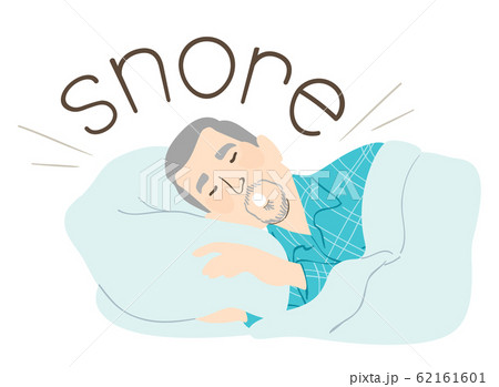 Senior Man Sleep Onomatopoeia Sound Snore 62161601