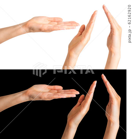 Set of women hands taking or showing something Set of women hands taking or showing something 62162920
