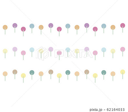 お花のライン かわいい 背景 春 カラフルのイラスト素材