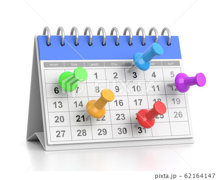 Desk Calendar Commitments Date Concept 3D Illustration 62164147