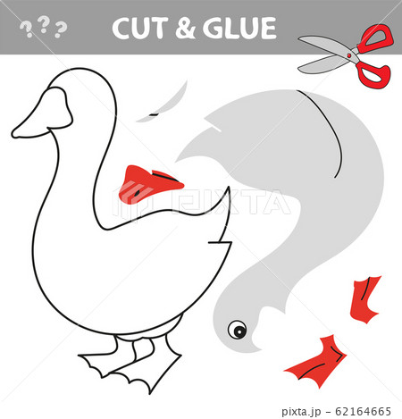 Use scissors and glue and restore the picture inside the contour with Goose 62164665