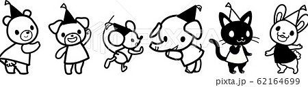 アニマル 集合(黒) アニマル 集合(黒) 62164699
