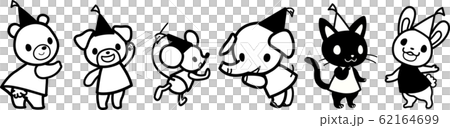 アニマル 集合(黒) アニマル 集合(黒) 62164699
