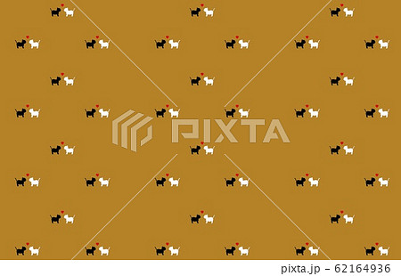 壁紙 背景 レトロ 子猫 カップル 茶色のイラスト素材