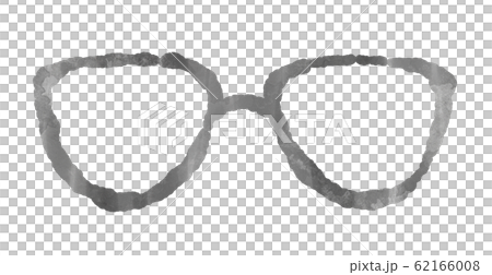 ボストン型メガネ 丸い眼鏡のイラスト ボストン型メガネ 丸い眼鏡のイラスト 62166008