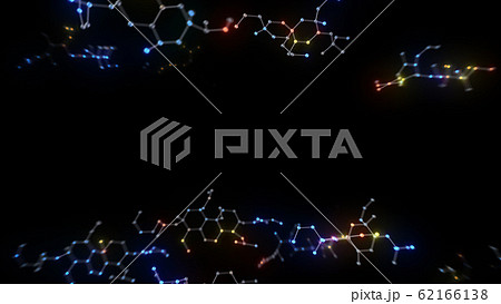 化学式 分子構造 六角形 科学 テクノロジー 3Dイラスト 背景 バックグラウンド 62166138
