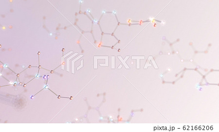 化学式 分子構造 六角形 科学 テクノロジー 3Dイラスト 背景 バックグラウンド 62166206