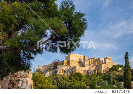 View of the Acropolis of Athens, Greece from a View of the Acropolis of Athens, Greece from a 62171478