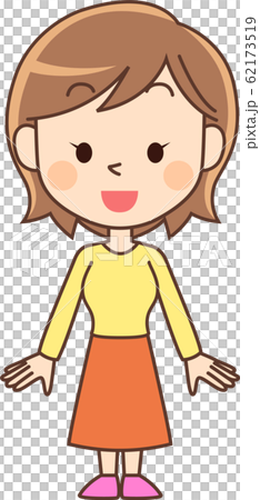 女性立ちポーズ 女性立ちポーズ 62173519