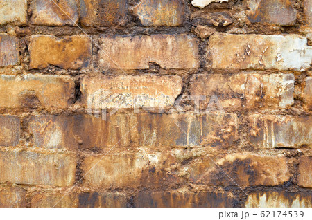 Texture of brick from an old brick wall 62174539