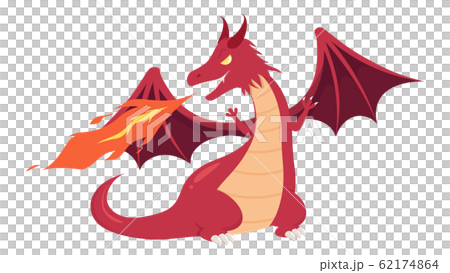 Illustration Of A Dragon Spitting Fire Stock Illustration