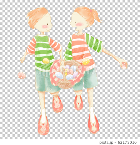 イースターエッグを探す子供1 62175010