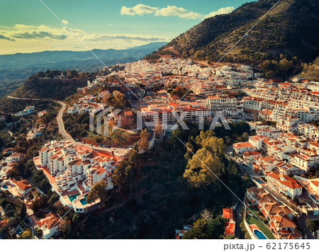 Aerial photo charming Mijas village  62175645