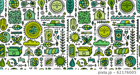 Ecology seamless pattern. Global environment and Ecology seamless pattern. Global environment and 62176005