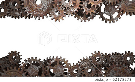 Old vintage frame from rusty gears. Photo Frame. 3D illustration. Old vintage frame from rusty gears. Photo Frame. 3D illustration. 62178273