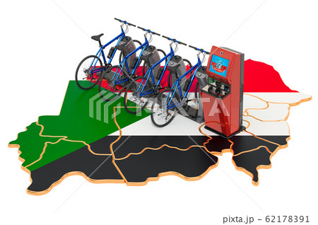 Bicycle sharing system in Sudan concept 62178391