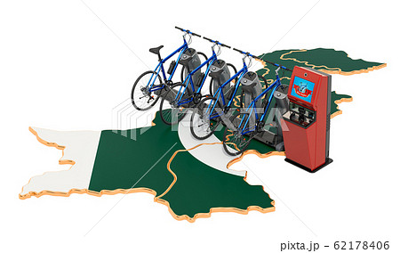 Bicycle sharing system in Pakistan concept 62178406