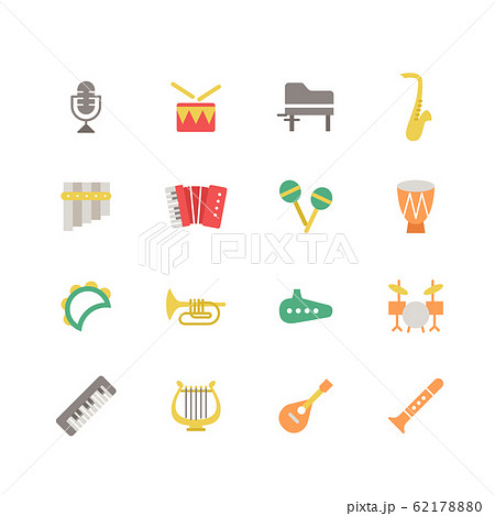 MUSICAL INSTRUMENT ICON SET 62178880