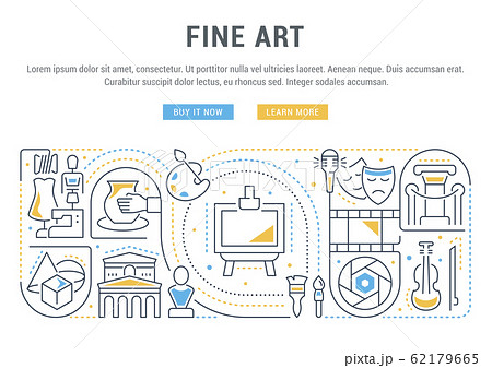 Vector Banner of the Fine Art. Vector Banner of the Fine Art. 62179665
