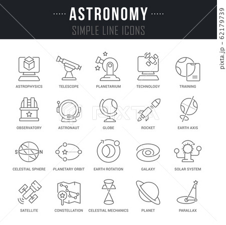 Set Vector Line Icons of Astronomy. 62179739