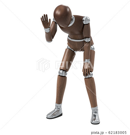 デッサン人形 疲れるのイラスト素材