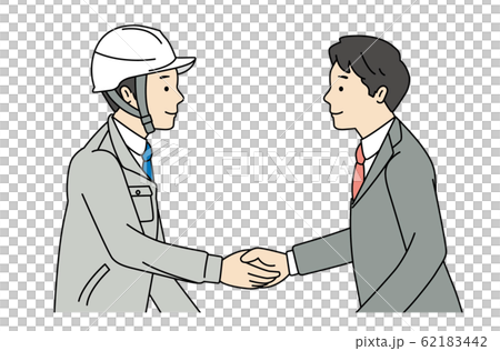 作業員 ビジネスマン 会社員 握手 作業服 契約 2人 イラストのイラスト素材 作業員 ビジネスマン 会社員 握手 作業服 契約 2人 イラストのイラスト素材