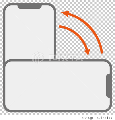 スマートフォン 画面回転のイラスト素材