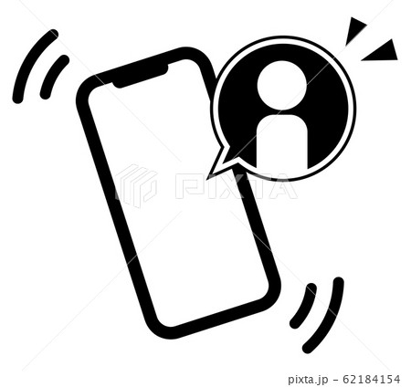 スマートフォンと人物アイコン 62184154