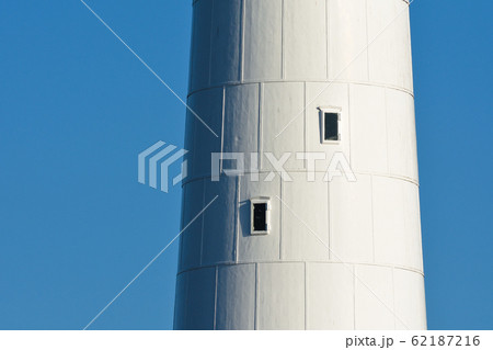 Round White Lighthouse Tower Structure Close-up Round White Lighthouse Tower Structure Close-up 62187216