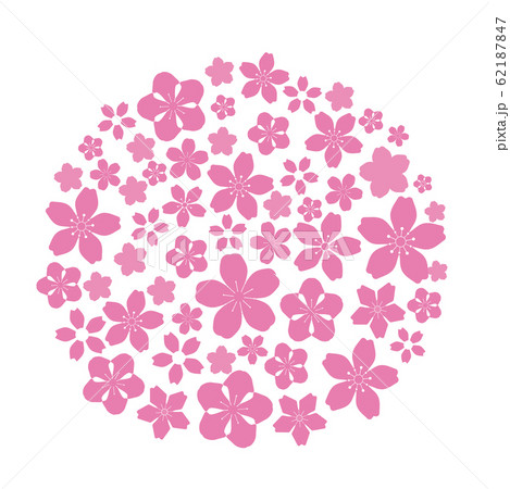 ４月 春 桜 ピンク 丸 背景イラスト 素材４のイラスト素材
