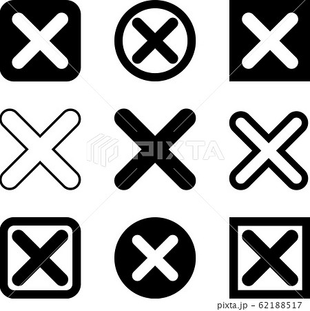 バツマーク アイコンセット 62188517