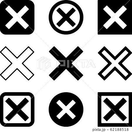 バツマーク アイコンセット バツマーク アイコンセット 62188518