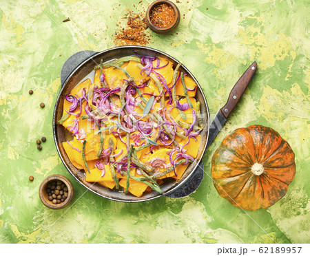 Roasted pumpkin with with vegetables Roasted pumpkin with with vegetables 62189957