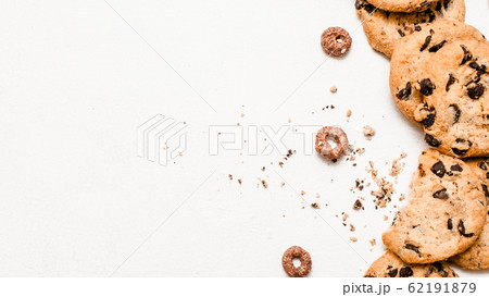food background sweets composition biscuits 62191879