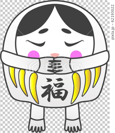 ダルマ型のお多福：020 62193022