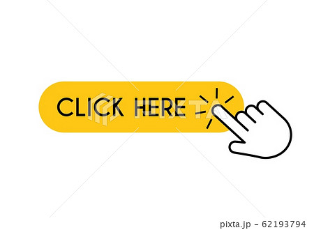 Click here button. Hand pointer mouse cursor. Touch digital symbol. Vector sale or searh concept. Click here button. Hand pointer mouse cursor. Touch digital symbol. Vector sale or searh concept. 62193794