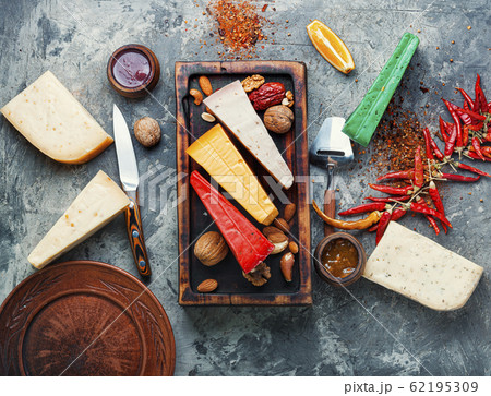 Delicious cheese on the table 62195309