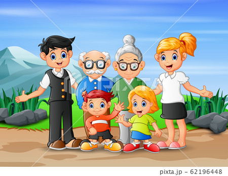 Happy family member vacation in the park Happy family member vacation in the park 62196448