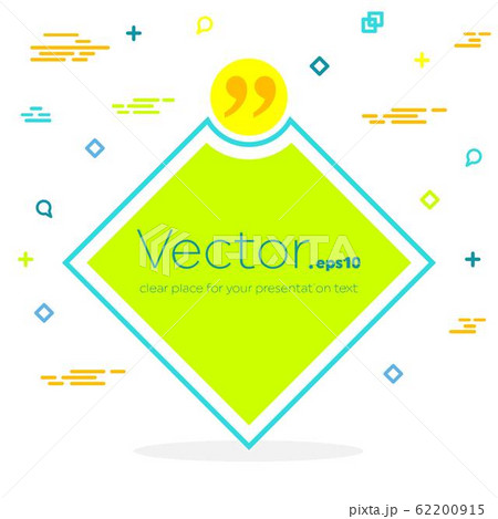 Abstract concept vector empty speech square quote text bubble. For web and mobile app isolated on 62200915