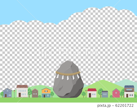 お祓いのイラスト_街並み 62201722