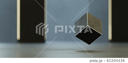 flying concrete cube in concrete basement with modern abstract yellow and blue lighting industrial grunge concrete background 3d render illustration flying concrete cube in concrete basement with modern abstract yellow and blue lighting industrial grunge concrete background 3d render illustration 62204336