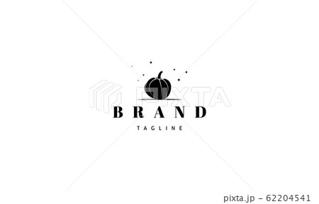 Vector logo on which an abstract image of a pumpkin. 62204541