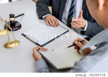 Judge gavel with scales of justice, Businessman 62204719