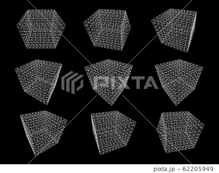 collection of abstract design cubes  62205949